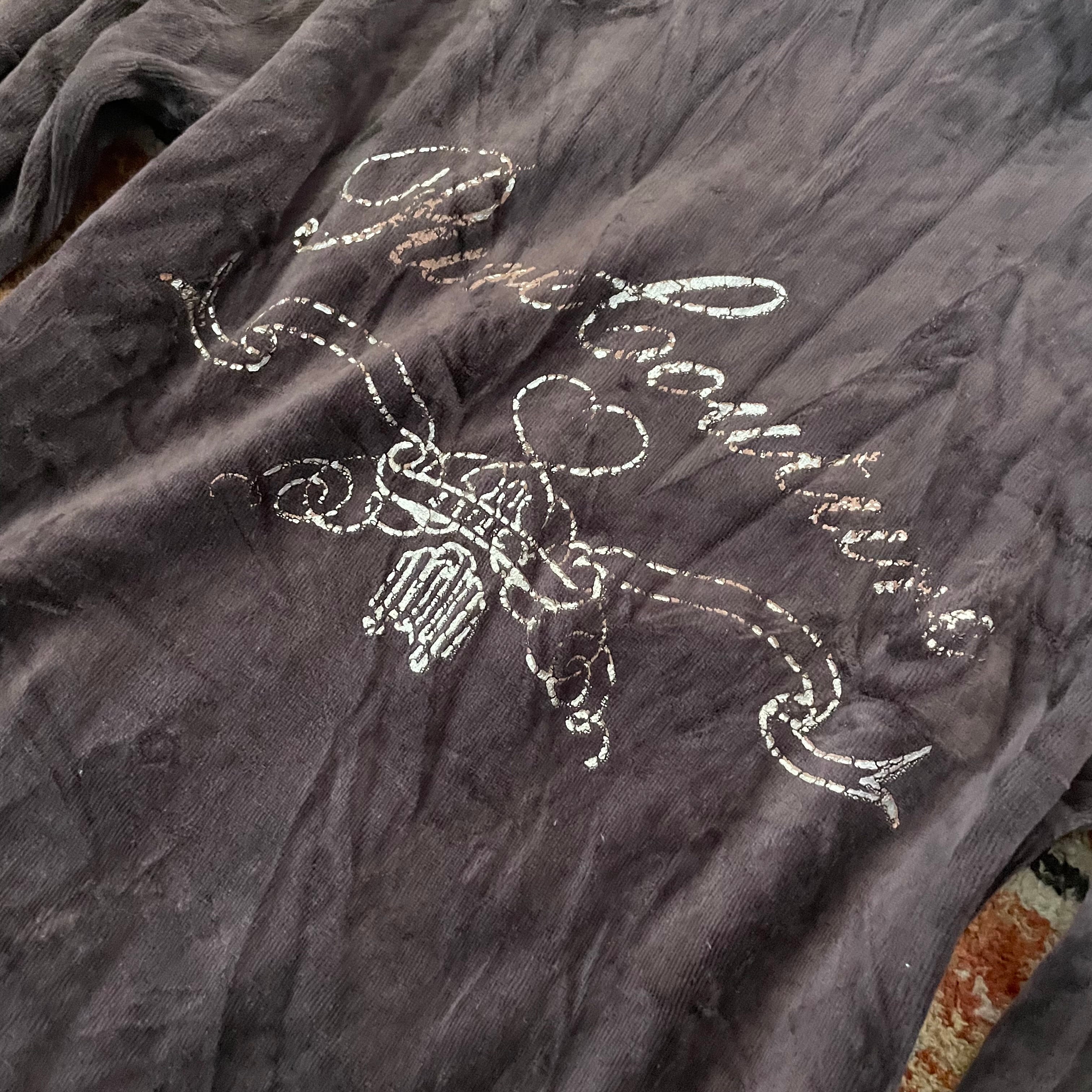 Vintage Juicy Couture Brown Velour Zip Hoodie Script Back Logo Size S