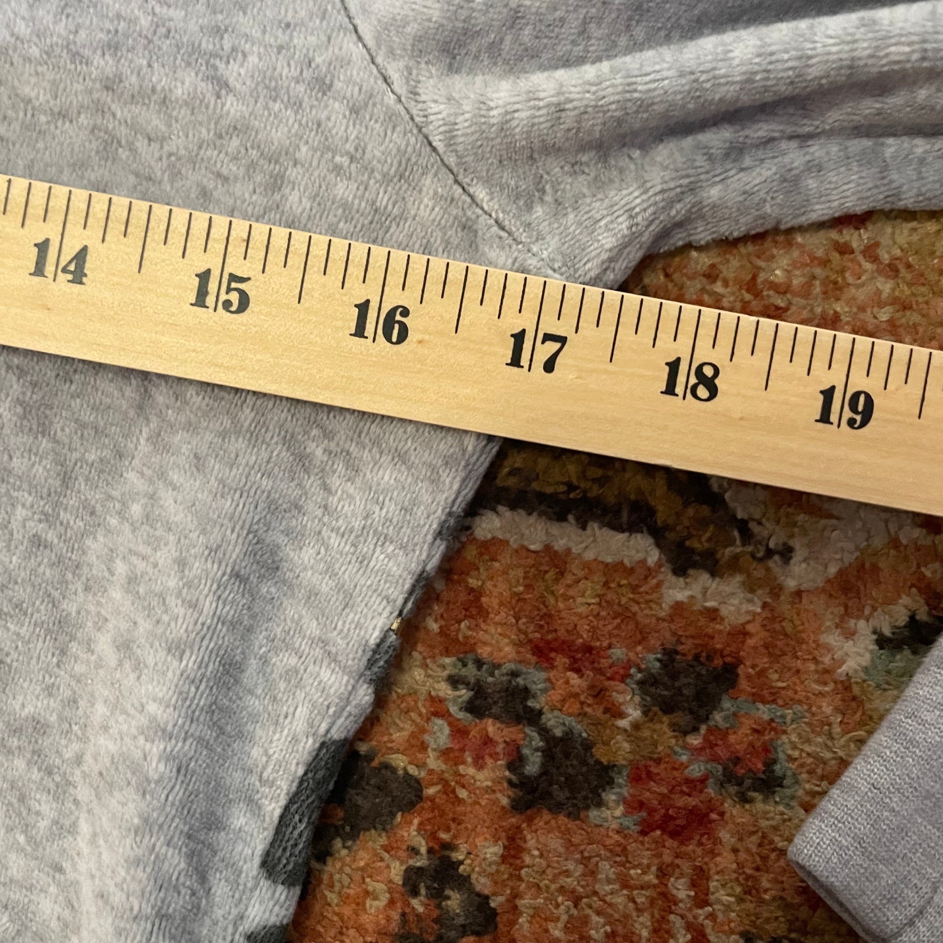 Vintage Juicy Couture gray terry zip hoodie with leopard rose back graphic Size S