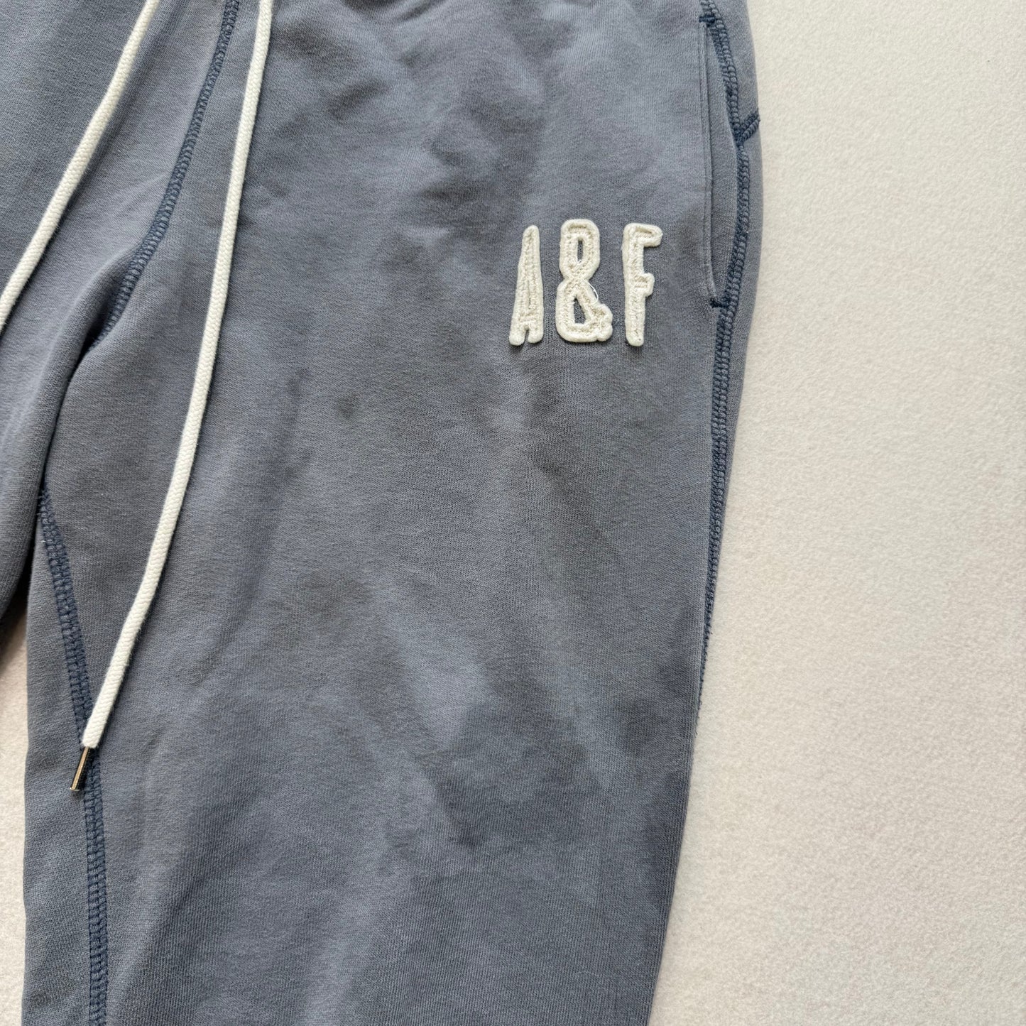 Abercrombie & Fitch A&F Gray Jogger Sweatpants Drawstring Logo Size M