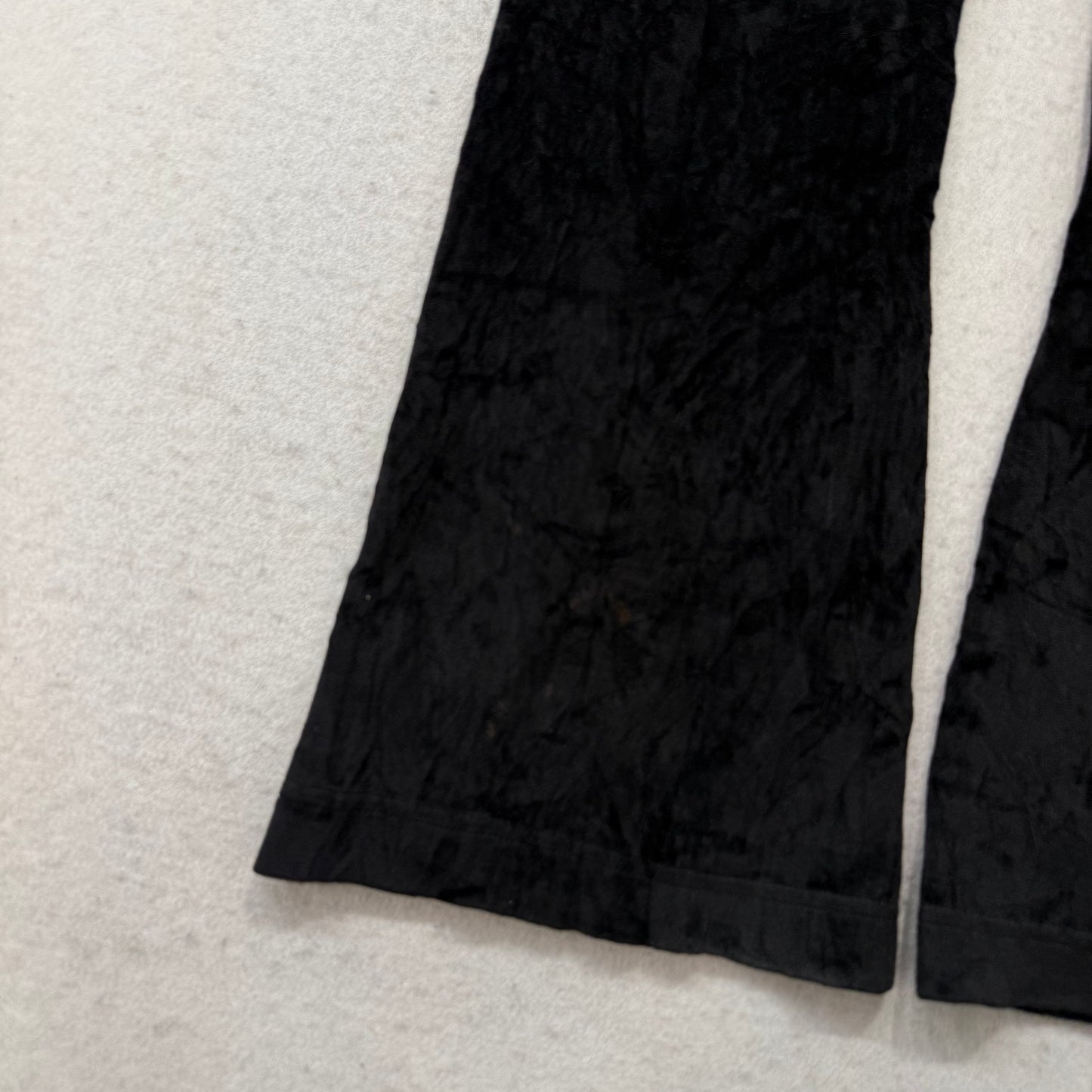 Fila Women's Black Velour Yoga Flared Track Pant Low Rise Athleisure Logo Size M