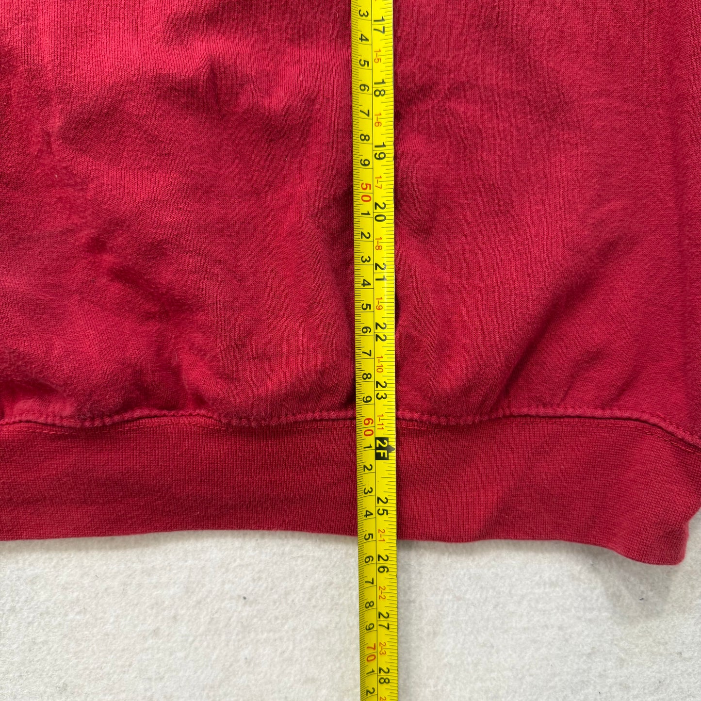 Colosseum Men's Crimson Cotton Sweatshirt Crew Neck Long Sleeves Graphic Size M