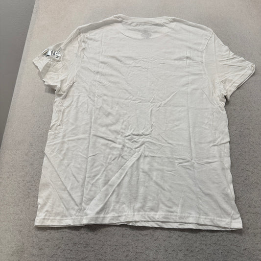 True Religion Silver Foil Logo Crew Neck T-Shirt White Size L photo 2