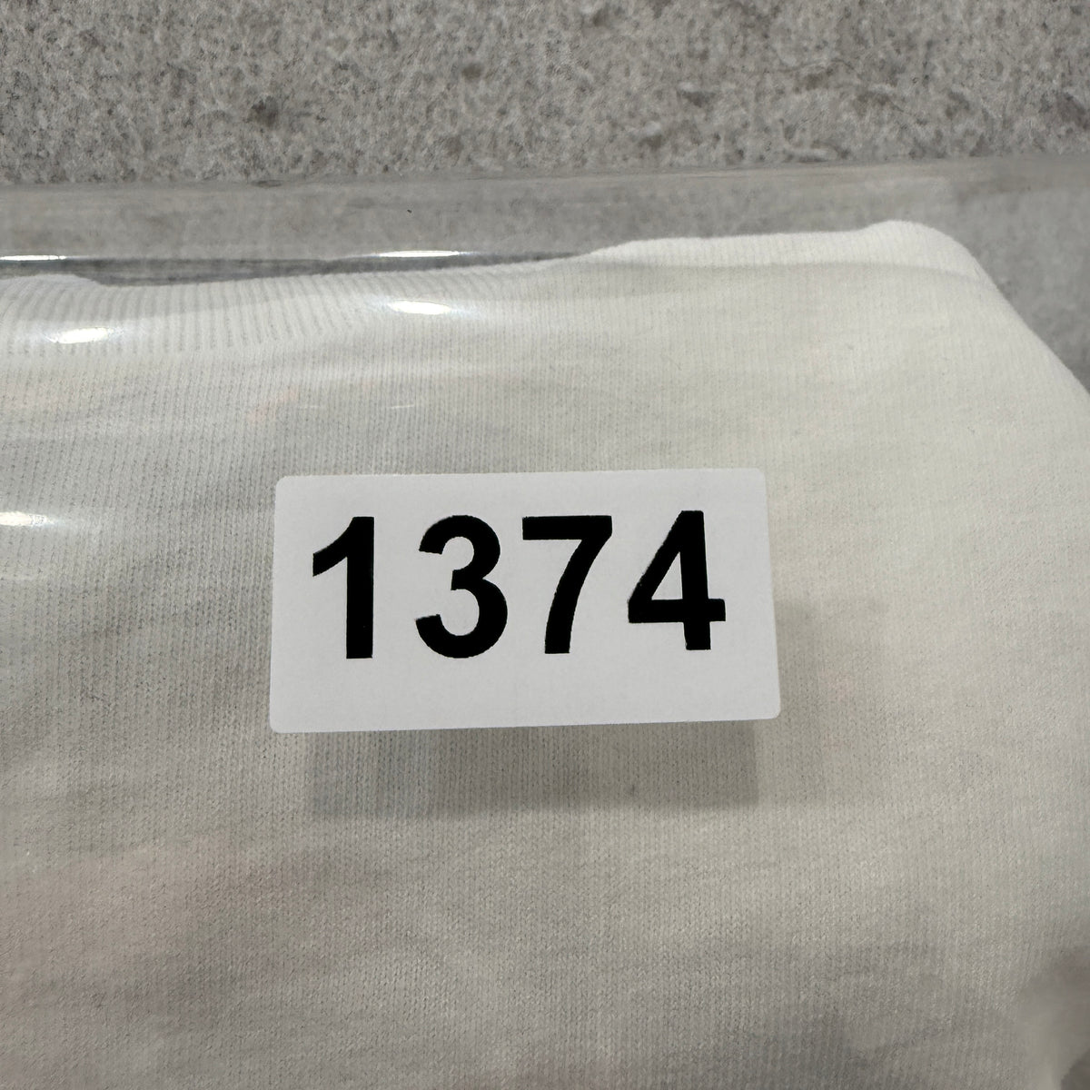 Pepsi white tee SKU tag 1374