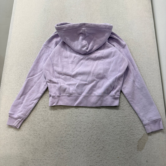 Champion Reverse Weave Women's Lavender Fleece Cropped Hoodie Pullover Size M