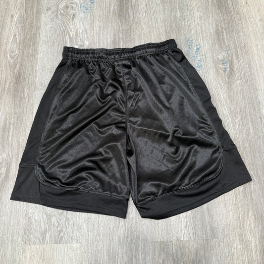 AND1 Men's Black Basketball Shorts Elastic Waistband Shiny Finish Logo Size W30
