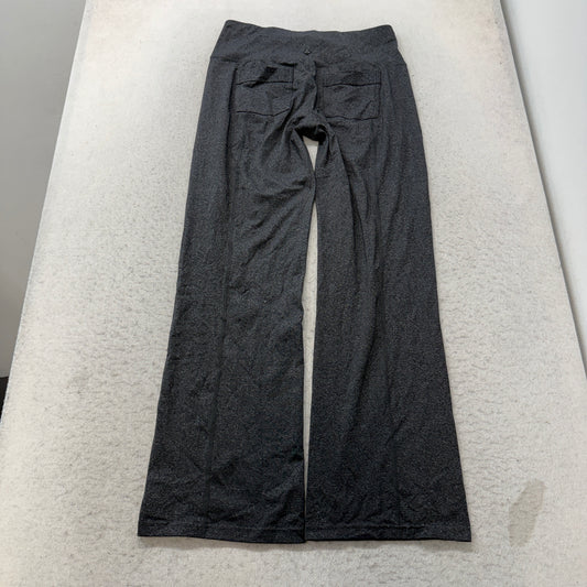 prAna Yoga Pants Women's Charcoal Gray Wide Leg Stretch Regular Inseam Size M photo 2