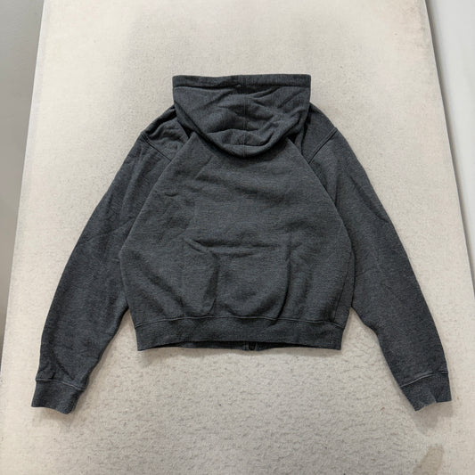 Trojan USC Team Trojans Men's Charcoal Gray Zip-Up Hoodie Embroidered Logo - L