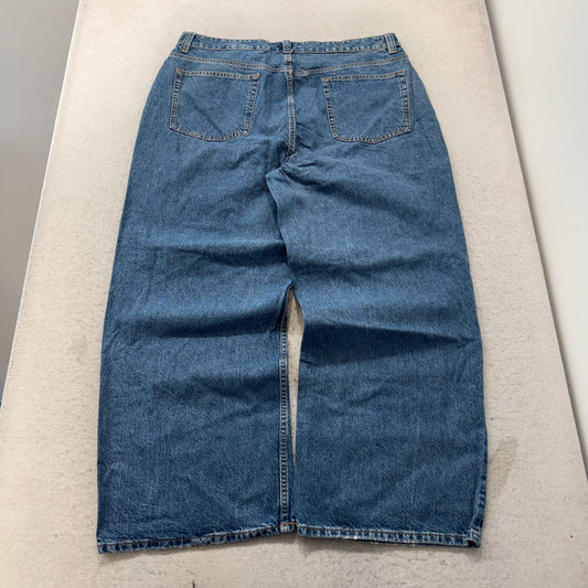 ASOS Design Medium Wash Baggy Wide Leg Jeans Size 36x30 photo 2