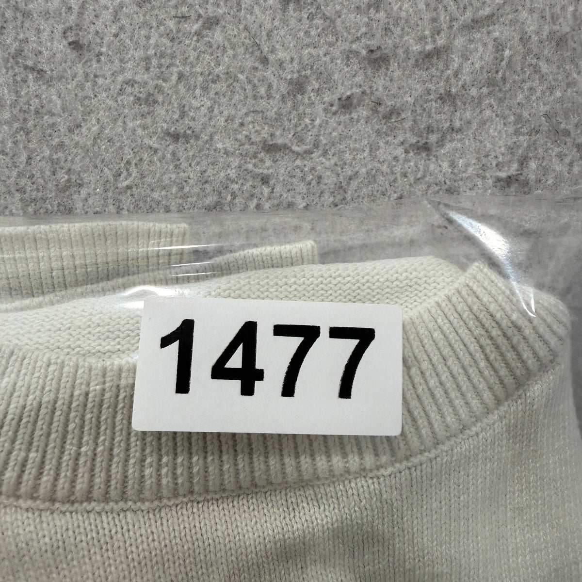 Calvin Klein Ivory Knit Crewneck Sweater Size S photo 6