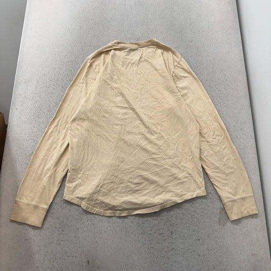 Abercrombie and Fitch cream LS pocket tee back