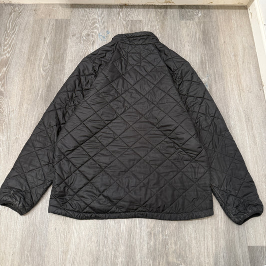The North Face Men's Black Full Zip Diamond Quilted Jacket Pocket Outerwear - XL