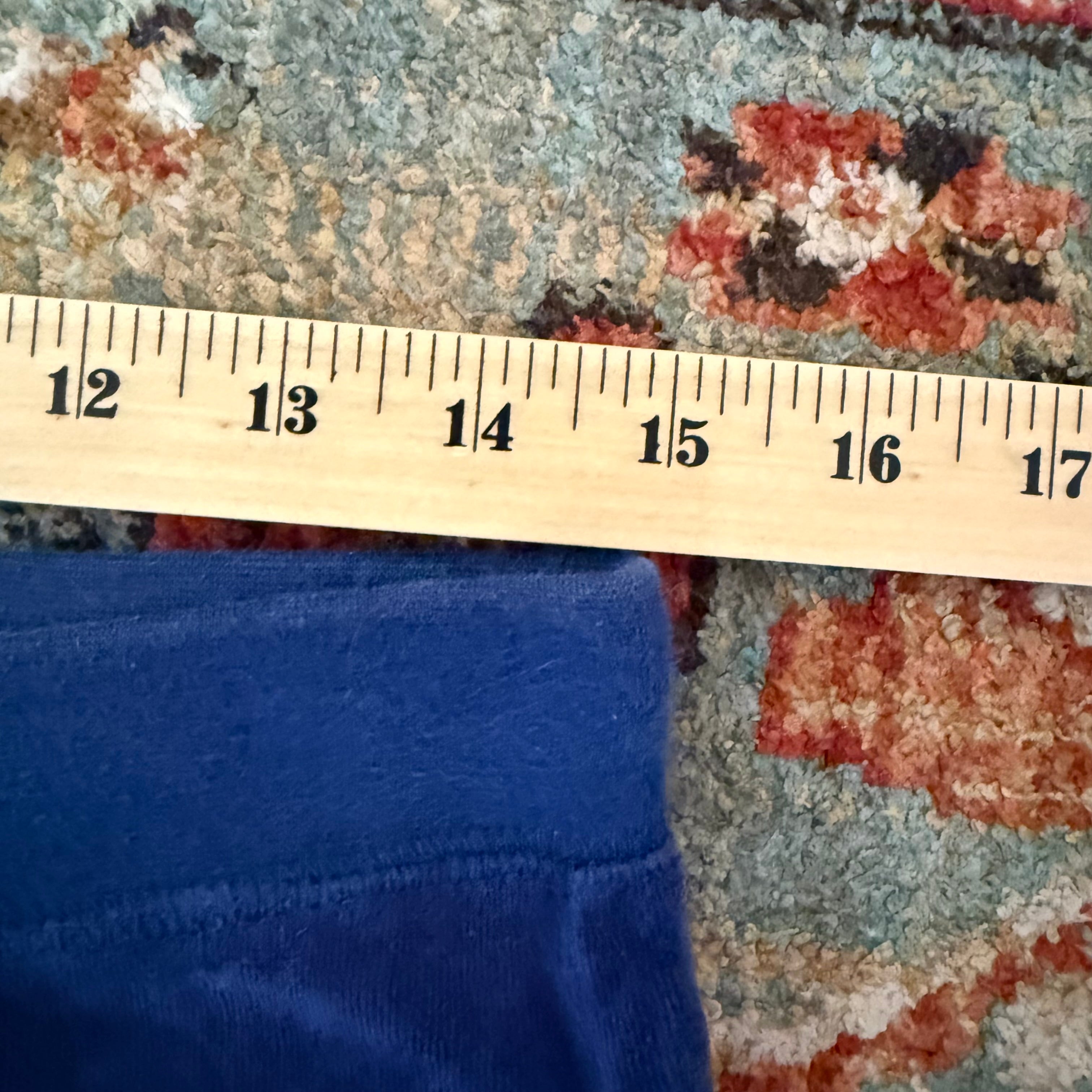 Vintage Juicy Couture Royal Blue Velour Snap Pocket Pants Size M