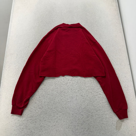Red Oak Stanford Cardinal Red Cropped Crewneck Sweatshirt Size M photo 2
