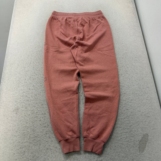 Bebe Sport Jogger Sweatpants Women's Pink Logo Leg Fleece Cuffed Size L photo 2