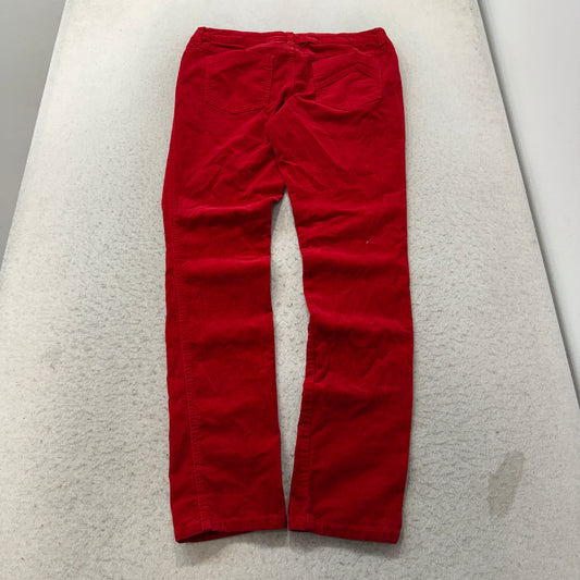 Tripp NYC Corduroy Pants Juniors Red Skinny Straight Leg Low Rise Size 13 photo 2