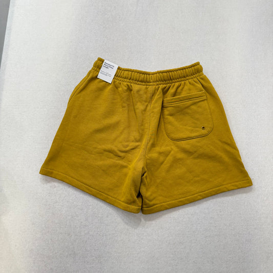 Nike Mustard Yellow Terry Cloth Drawstring Shorts Back Pocket Size S