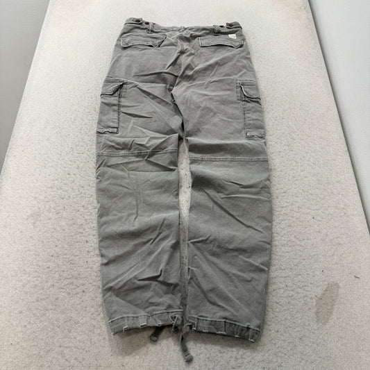 American Eagle Cargo Pants Men's Gray Utility Pockets Jogger Cuff Size 30x32 photo 2