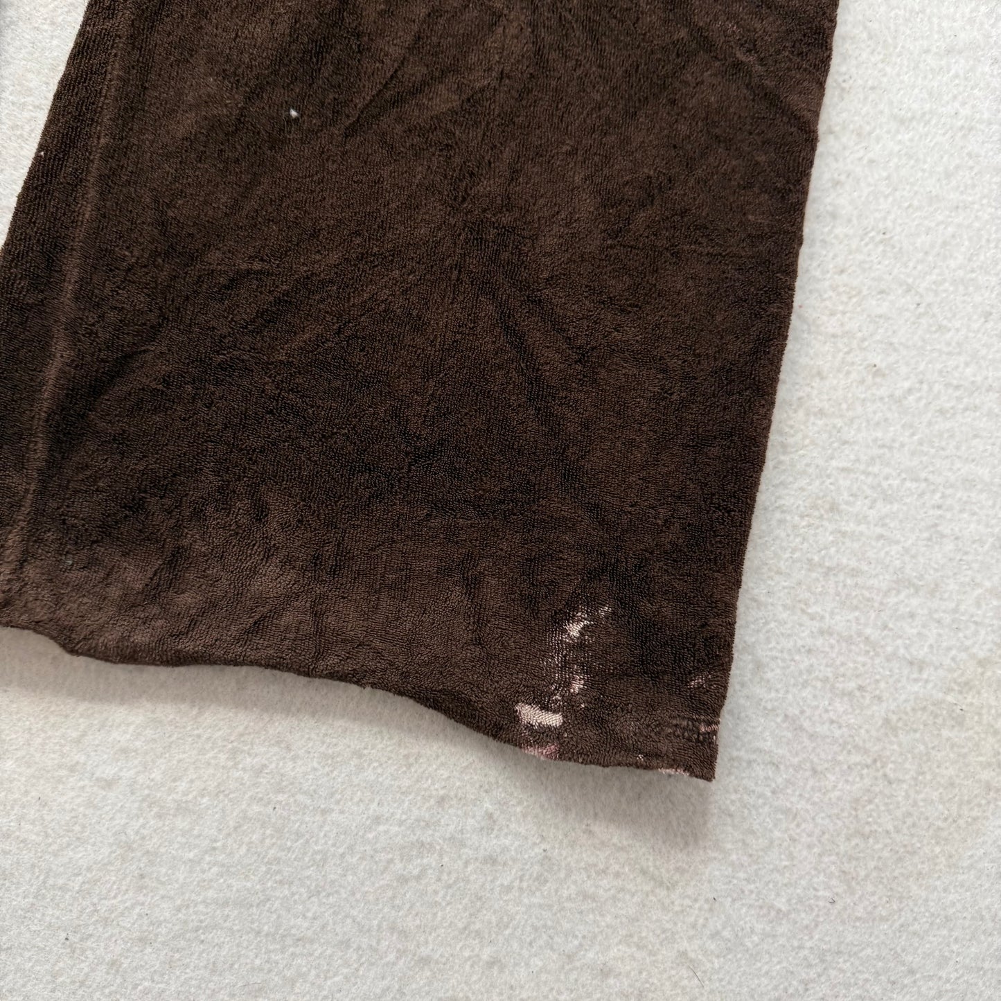 90s Juicy Couture Women's Brown Terrycloth Flared Track Pant Loungewear Size S