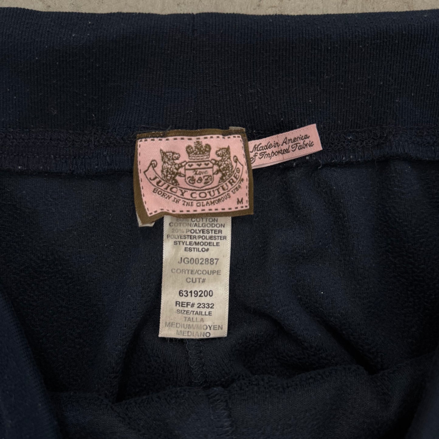 Black VINTAGE Velour Juicy Couture Flared Pants w/ RARE CROWNED JUICY DESIGN SIZE M
