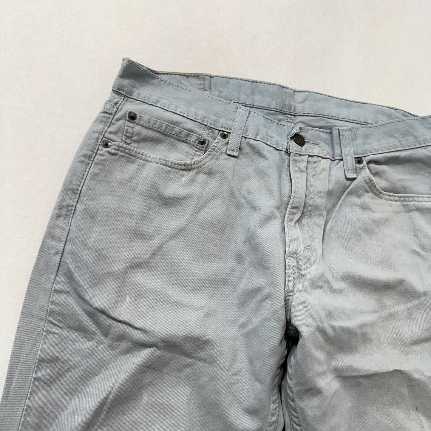 Levi Strauss & Co. 511 Men Stone Grey Cotton Slim Fit Straight Leg Pant Waist 36