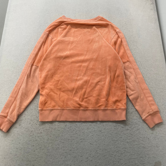Victoria's Secret Pink Women's Coral Velour Sweatshirt Crewneck Pullover Size XS