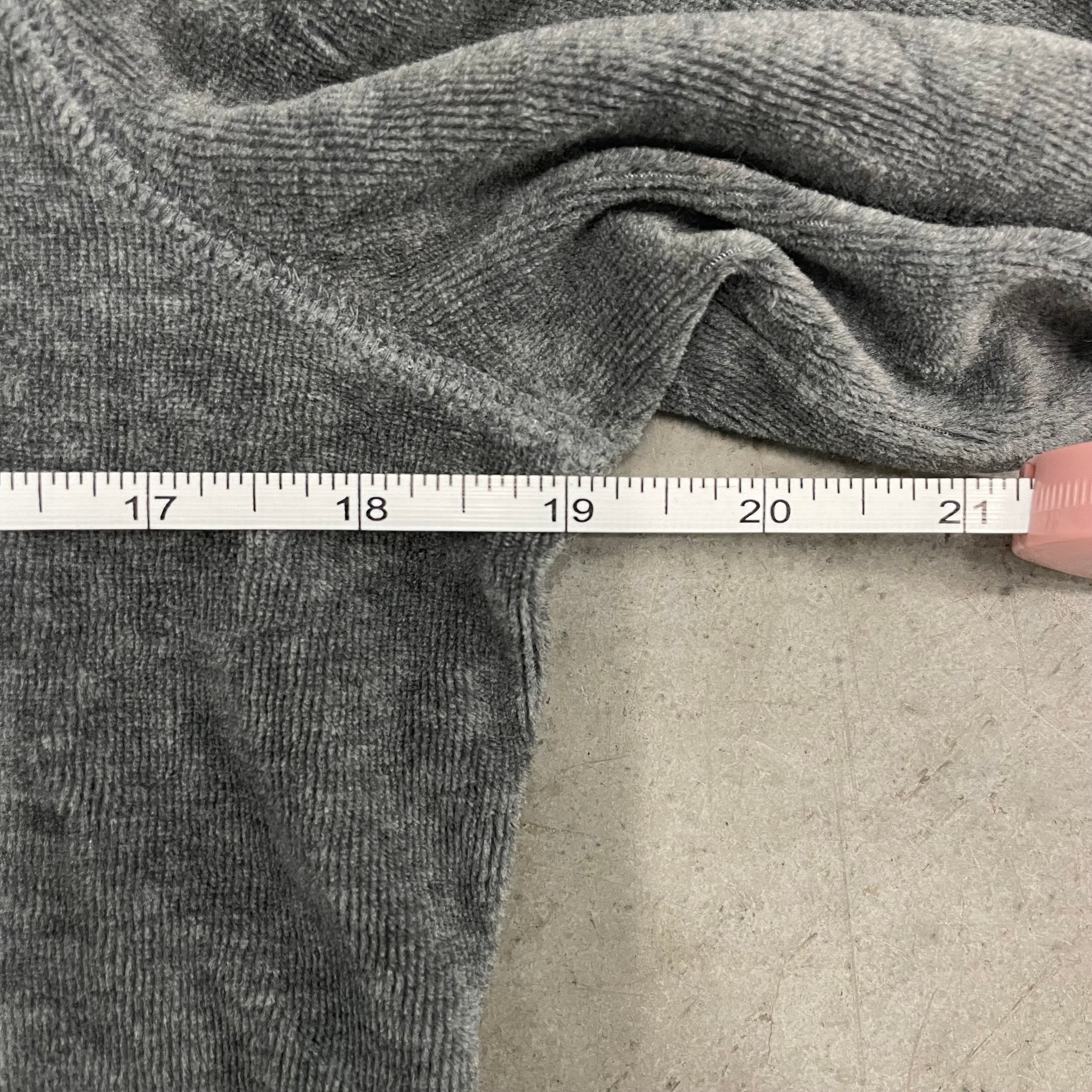 Vintage Victoria’s Secret PINK Charcoal Gray Velour Zip Up Hoodie Size M