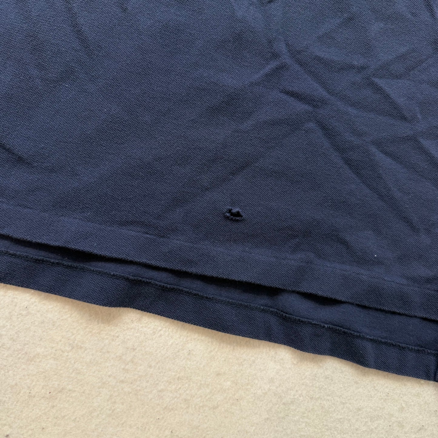 Polo by Ralph Lauren Men's Navy Blue Cotton Polo Shirt Short Sleeves Logo Size M