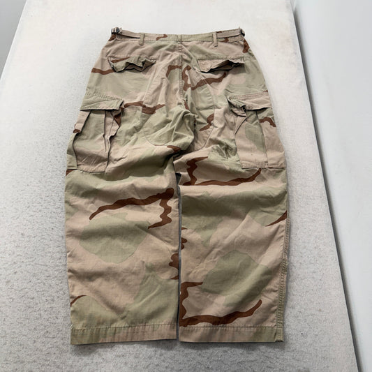 Vintage US Military DCU Men 3-Color Desert Camouflage Cargo Pants - Medium Long