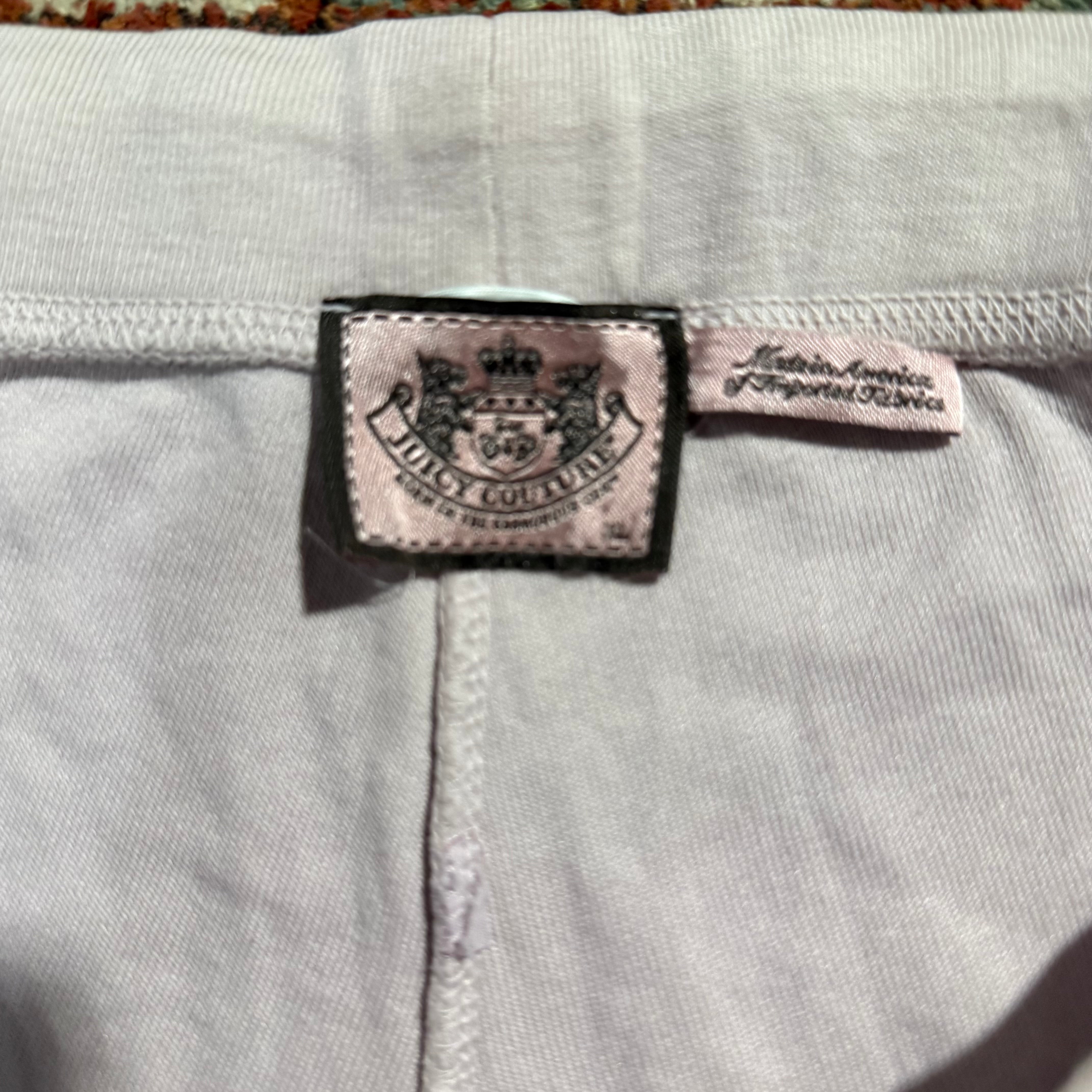 Vintage Juicy Couture Baby Pink Velour Crown Logo Pants Size XL