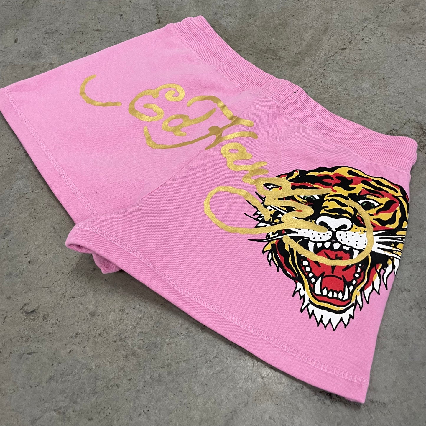 ED HARDY “Tiger Roar” PINK BOOTY SHORTS - Clean Curriculums