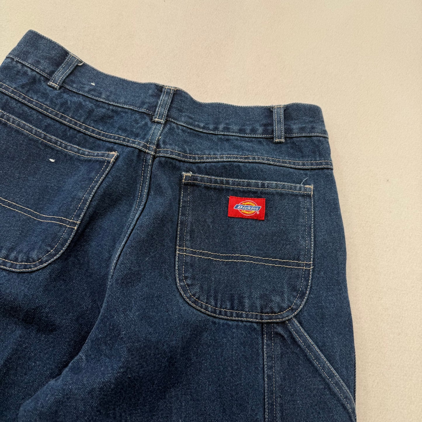 Dickies Men Dark Blue Cotton Straight Leg Carpenter Pant Utility Pocket Size 16H