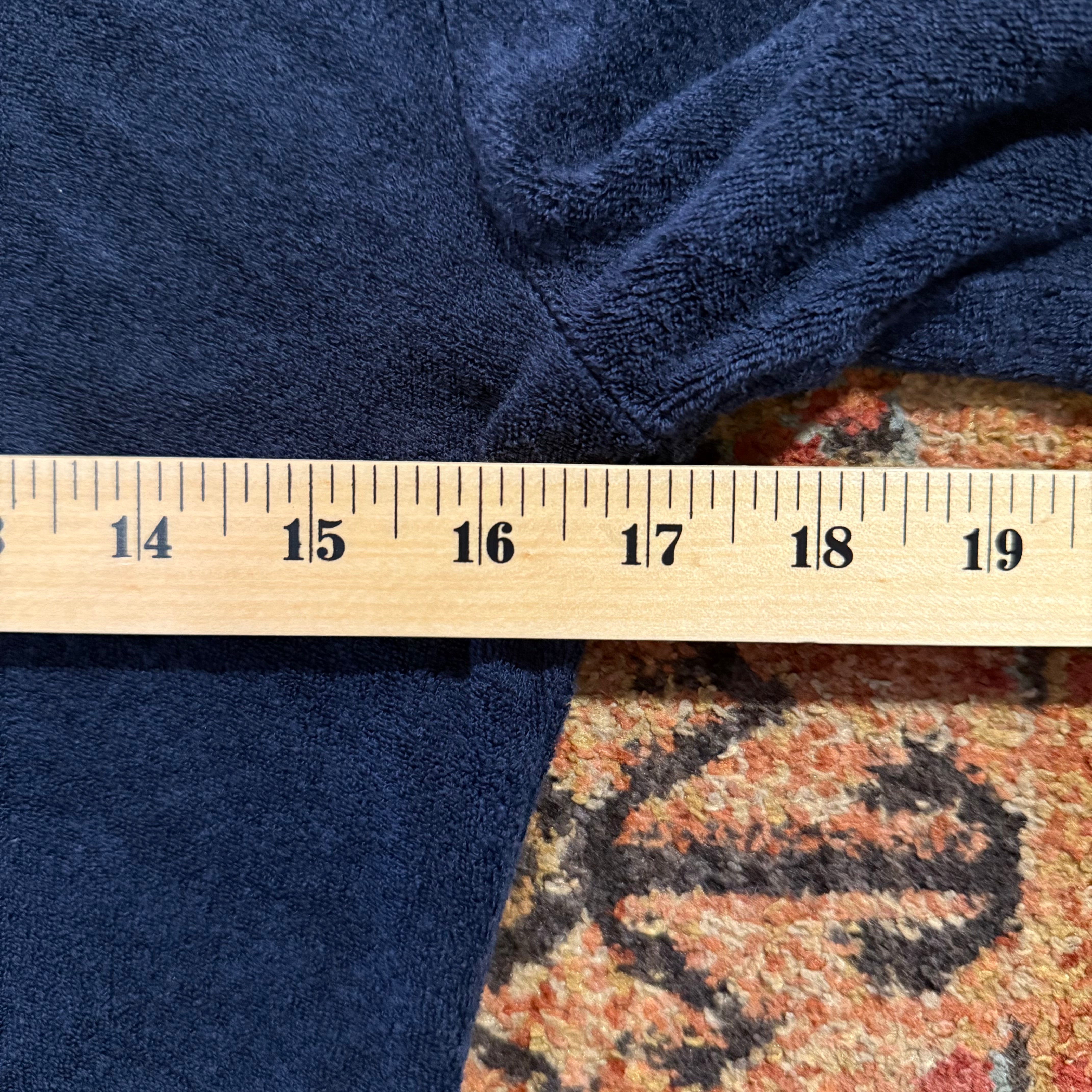 Vintage Juicy Couture Navy Terry Cloth Zip Hoodie Black Label Size XS