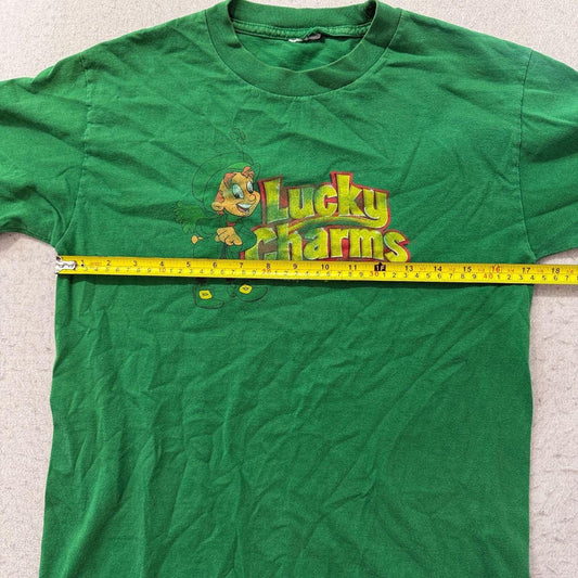 Vintage 90s Green Faded Boxy Lucky Charms Graphic Tee