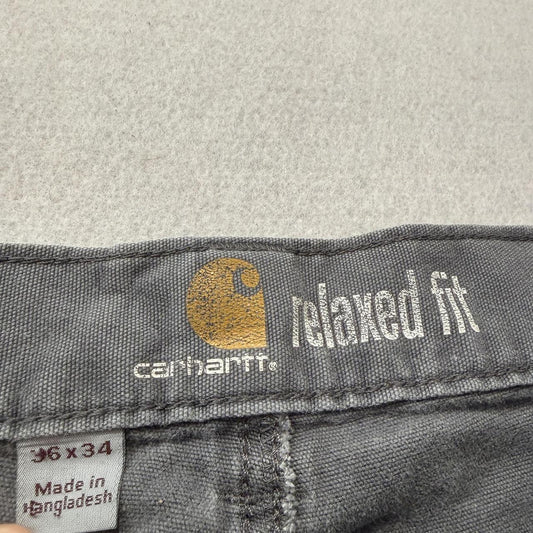 Vintage Y2K 2000's Carhartt Grey Distressed Carpenter Pants