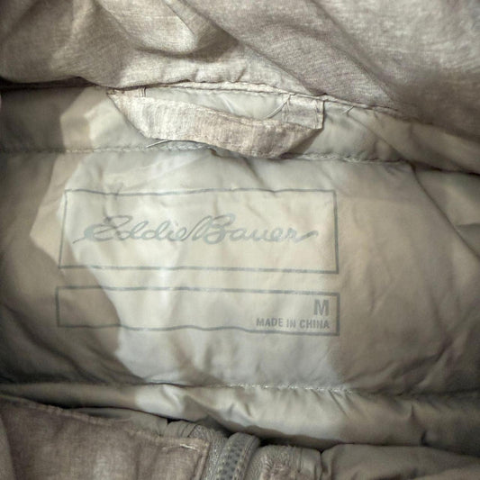 Vintage Y2K 2000's Women's Eddie Bauer Beige Boxy Puffer Jacket