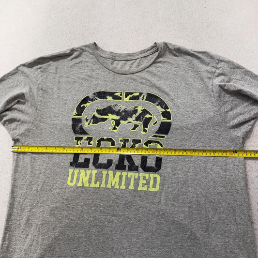 Vintage Y2K 2000's Heather Grey Faded Gecko Graphic Tee
