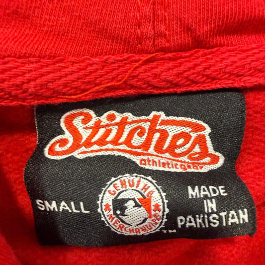 Vintage Y2K 2000's Stitches Red Zip Up Graphic Hoodie
