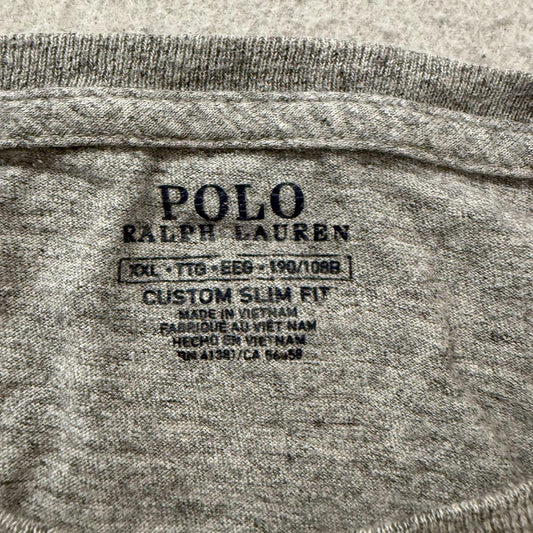Vintage Y2K 2000's Polo Ralph Lauren Heather Grey Blank Long Sleeve Tee