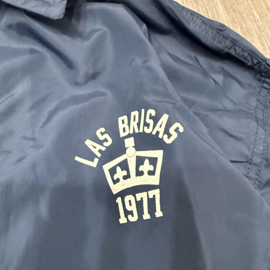 Vintage 90s Russell Athletic Navy Boxy Graphic Windbreaker Jacket