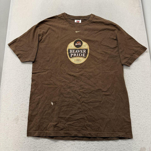 Vintage Y2K 2000's Nike Brown Boxy Graphic Tee