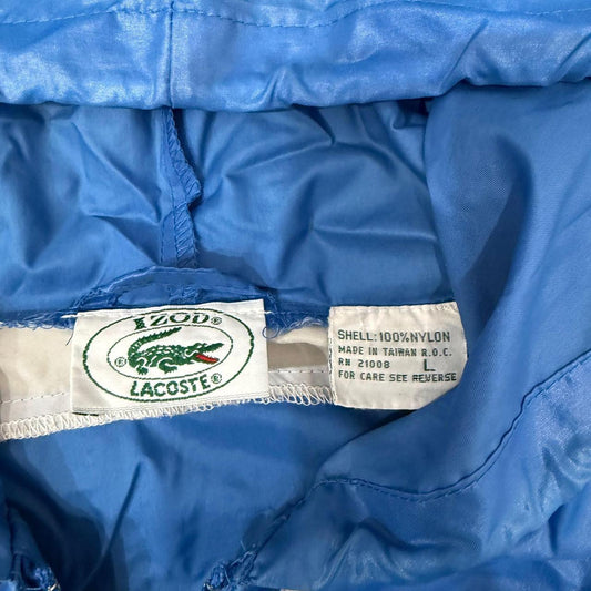 Vintage Y2K 2000's Women's Lacoste Royal Blue Boxy Zip Up Windbreaker