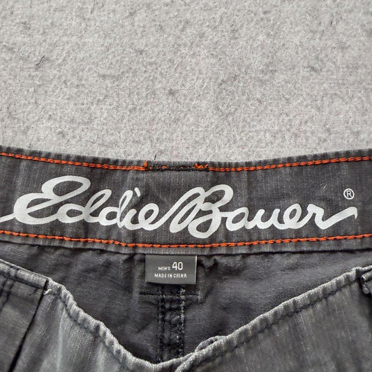 Vintage Y2K 2000's Eddie Bauer Charcoal Grey Baggy Cargo Shorts