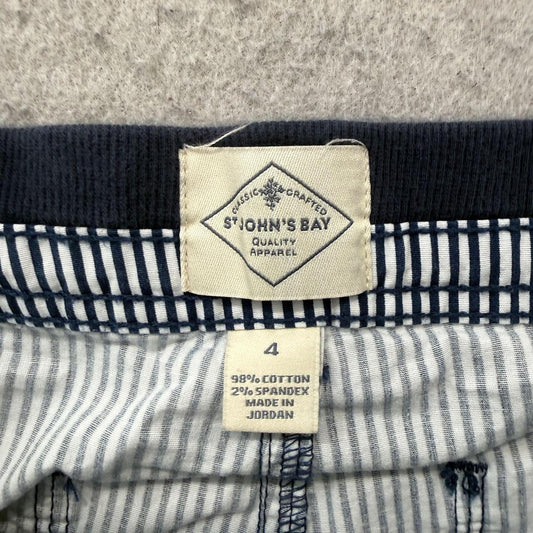 Vintage Y2K 2000's Women's Baggy Navy Striped Cargo Shorts