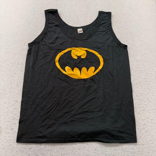 Vintage Y2K 2000's Screen Stars Black Graphic Batman Tank Top