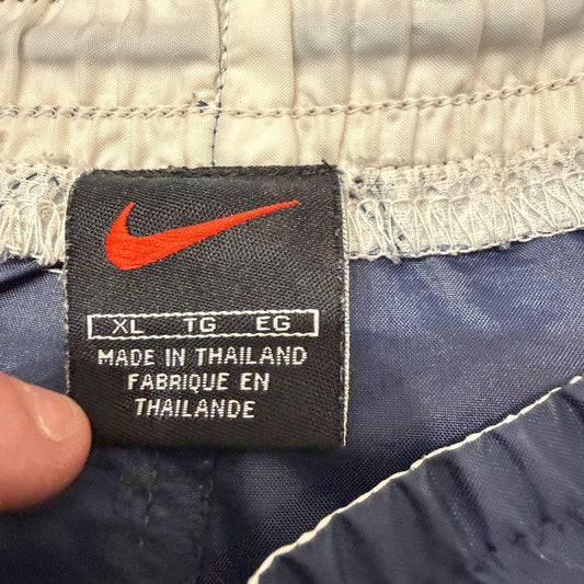 Vintage Y2K 2000's Nike Navy Baggy Nylon Shorts
