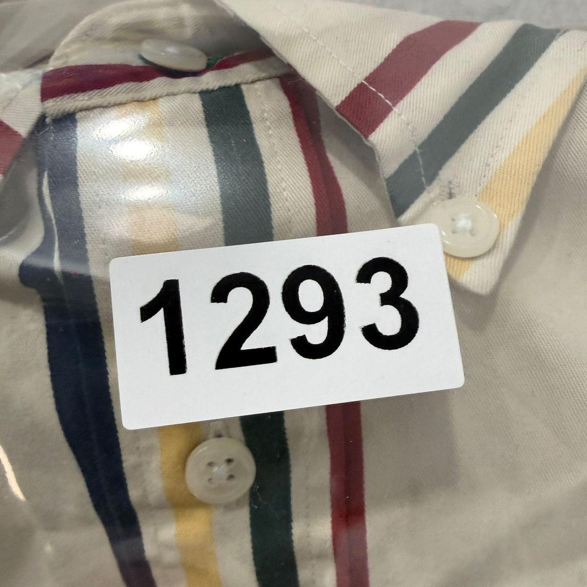 Vintage Y2K 2000's Tommy Hilfiger Cream Striped Button-Up Shirt