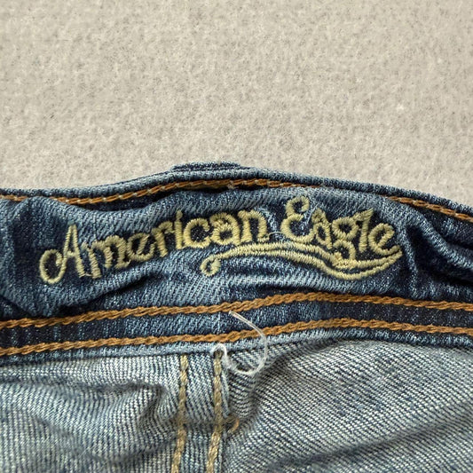 Vintage Y2K 2000's American Eagle Faded Flare Distressed Jeans