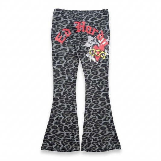 ED HARDY "Sacred Heart" GREEN LEOPARD BOOTCUT MATCHING SET