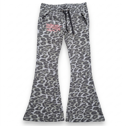 ED HARDY "Sacred Hearts" GREEN LEOPARD BOOTCUT PANTS