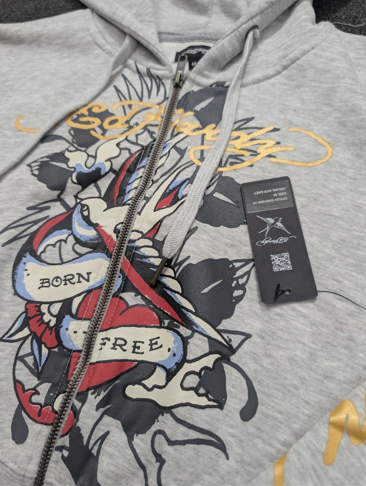 ED HARDY "born free" HEATHER GREY BOOTCUT MATCHING SET